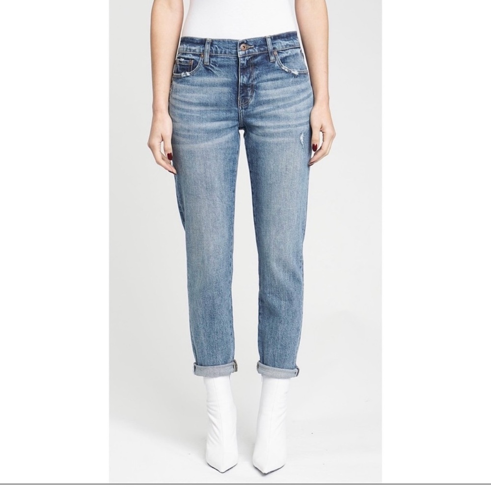 Pistola: straight leg/ distressed denim jeans size 25